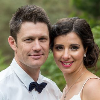 Wedding Couple Portrait in Forest